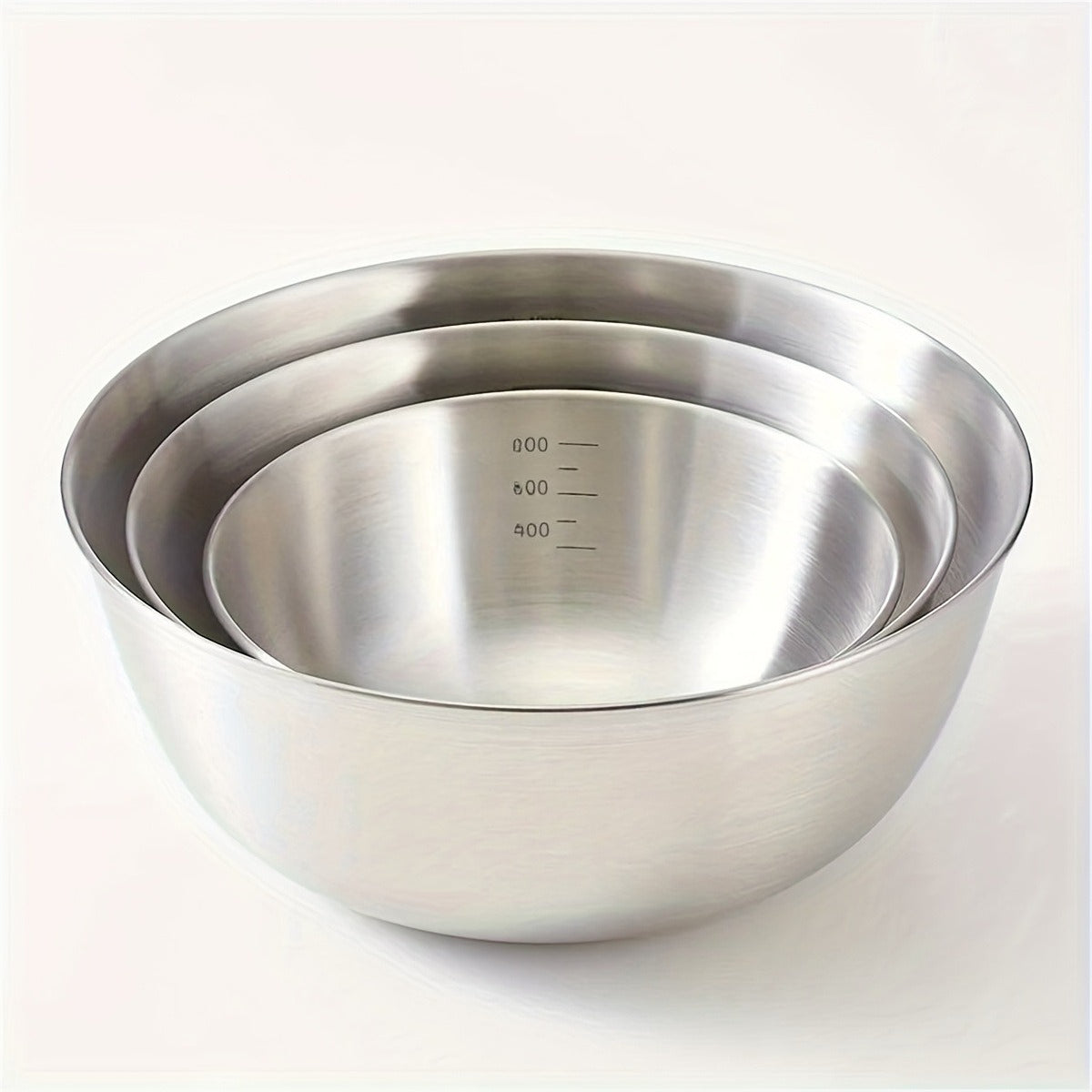 [3pcs Stainless Steel Bowls] 3pcs Stainless Steel Cooking Mixing Bowls for Baking and Home Use, Thickening Mixing and Kneading Bowls, Suitable for Whisking, Salad Making, and Baking