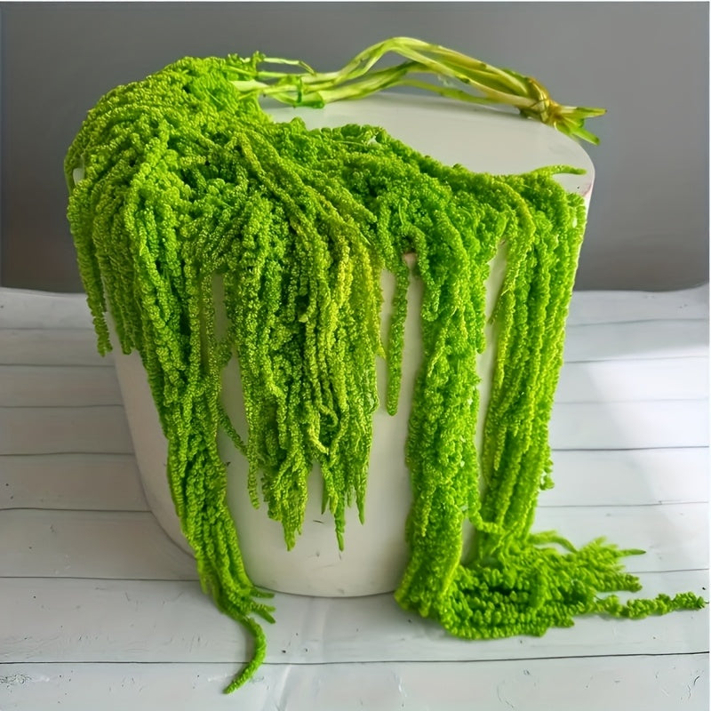 10pcs Artificial Amaranth Flowers - Elegant Green Wisteria Hanging Flowers for Bohemian Home, Party, Wedding Centerpiece, Christmas, Valentine'S Day, Outdoor Garden Decoration, Photography Prop, Bridal Bouquet Accessory