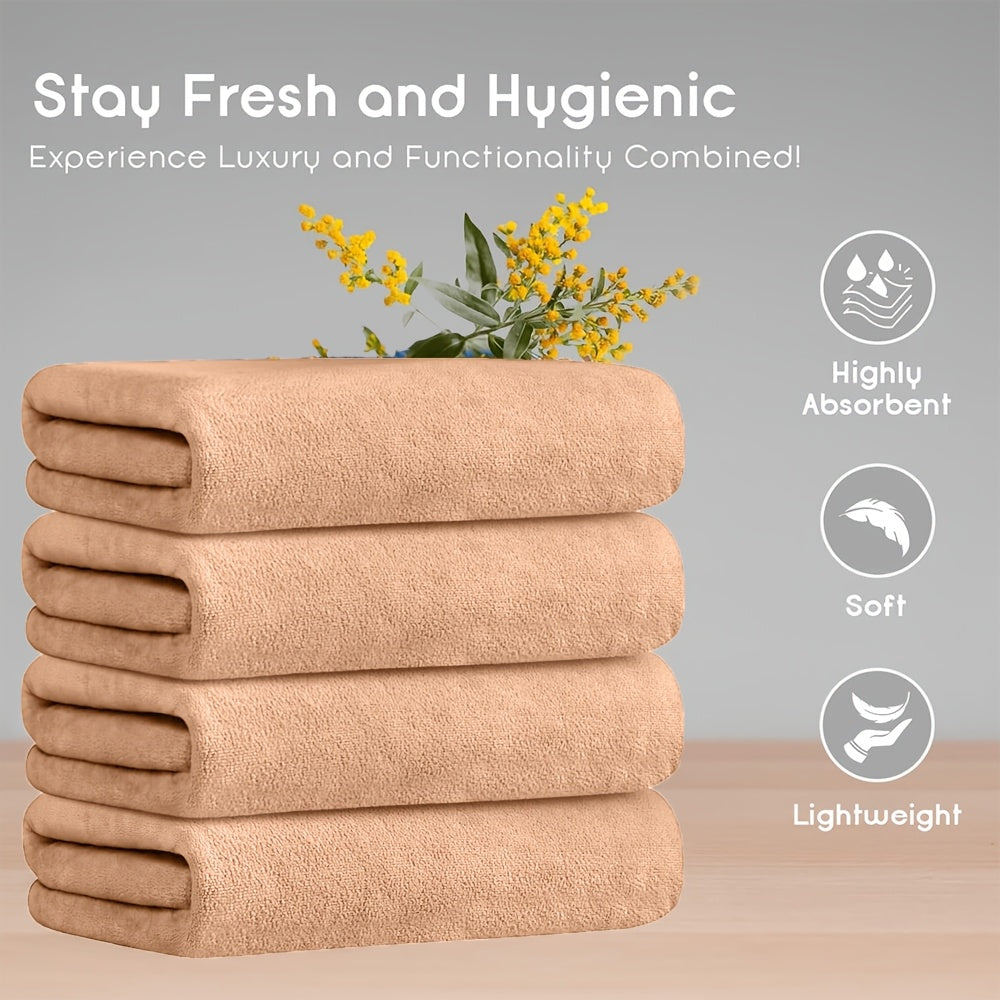 4pcs Extra-Large Bath Towels 31 X 62 Inches - Quick-Dry, Super Absorbent And Skin-Friendly, Plush Yet Lightweight, 285 GSM - Perfect for Bathroom