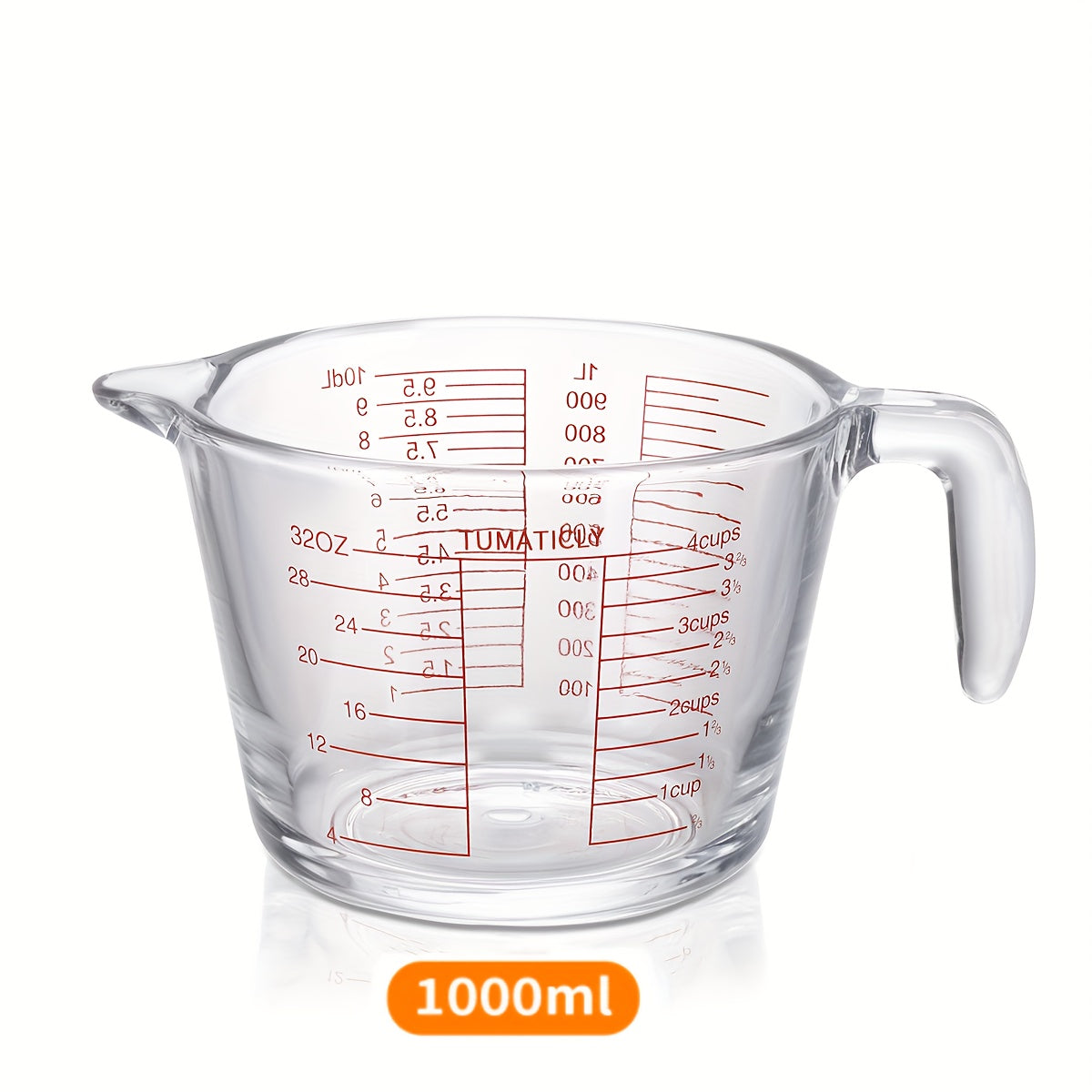 1/3pcs Glass Measuring Cups, 11.83oz 16.91oz 33.81oz Transparent, Ergonomic Handle Design, Tempered Glass, Dishwasher, Freezer, Microwave And Preheat Oven Safe