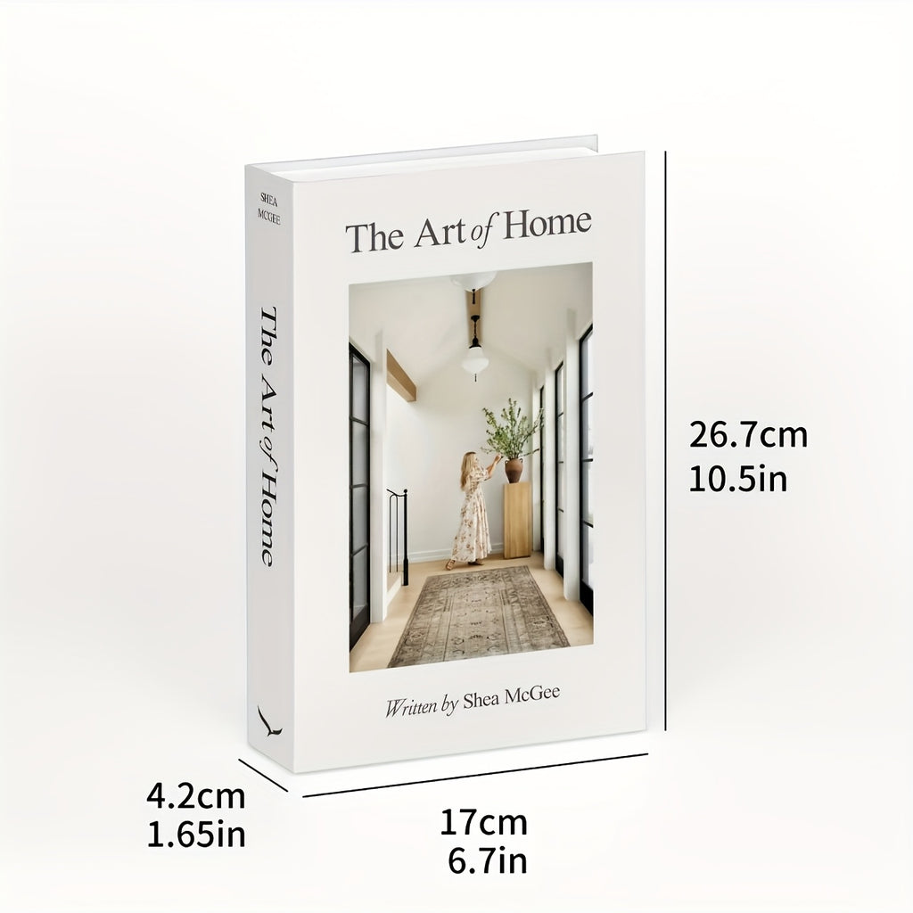 Giant minimalist book Set Three "Life", "The Art of Home" and "Design Choices" Fashionable decorative books with Golden text, perfect shelves and photo props, festive home decoration/Complex book set/Art book cover