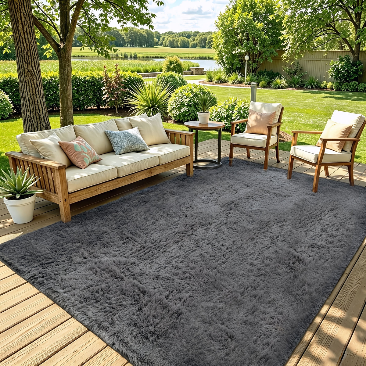 1pc Modern Style Solid Color Tie-dyed Area Rug Mat, Soundproof, Non-slip, Washable Soft And Lightweight, Suitable For Living Room, Bedroom, Can Be Used As A Graduation Season Valentine'S Day New Year Christmas Gift, Home Decoration Room Decoration.