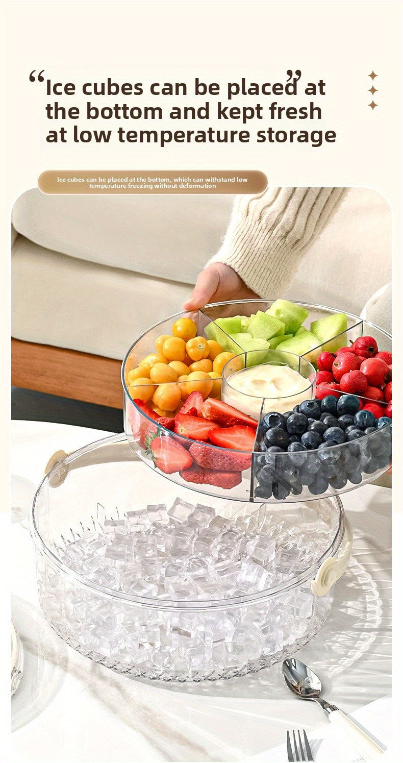 Portable Large Capacity Fruit Preservation Box Sealed Beverage Ice Bucket Outdoor Fruit Beer Champagne Cube of Ice Bucket Portable