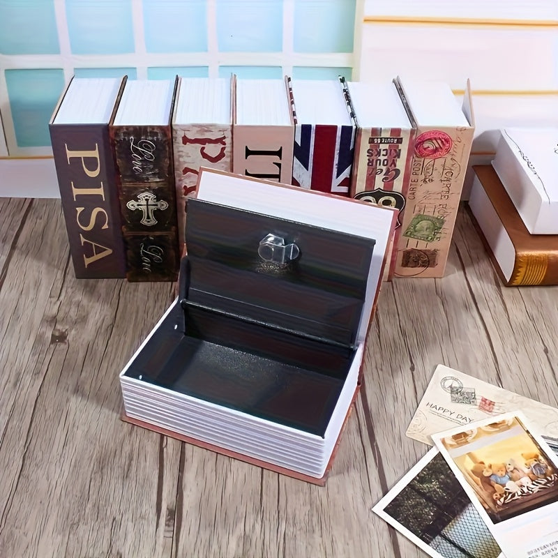1pc Bookcase, Hidden Bookcase Storage Box, Desktop, Drawer Storage Box with Key Lock, Piggy Bank Money Box for Multi-Function Collection, Money Jewelry, Confidential, Personal Belongings Storage