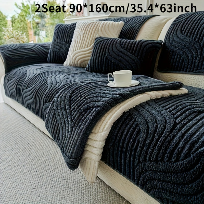 A Plush Non-Slip Sofa Cushion Cover: Luxury Modern, Pet-proof, Breathable, Stylish Home Decor for Living Room, Bedroom, Or Office.