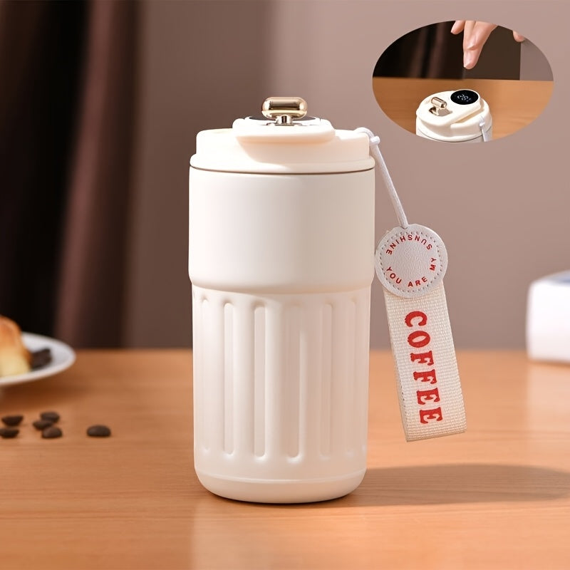 1pc 15.55oz Vintage Coffee Cup | Portable Insulated Travel Mug for Men and Women, 316 Stainless Steel Leakproof Lid, Keeps Drinks Hot or Cold for Hours, Ideal for Office and Outdoor Use