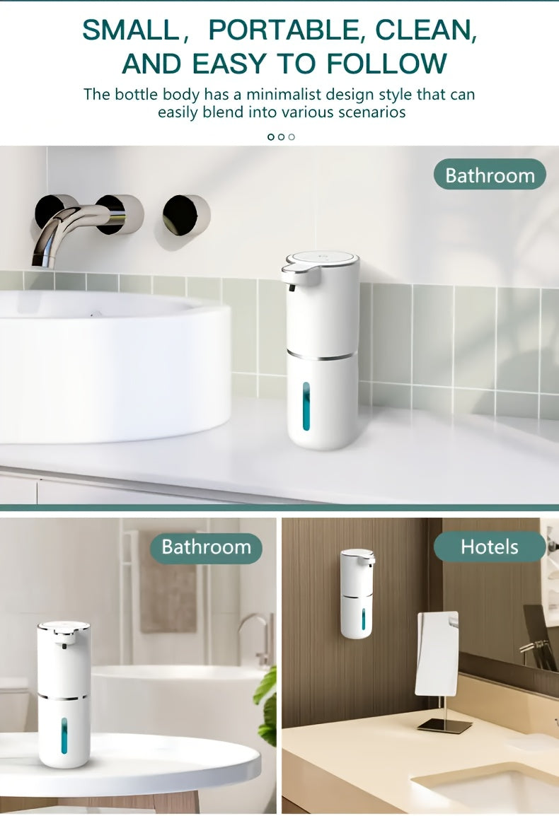 Smart Sensor Soap Dispenser | Automatic No-Touch Liquid Release, 13.53oz Capacity, Four-Level Adjustable Flow Rate, Electric Power Display, Freely Replaceable Fluid, USB Quick Charging, Wall Mount, Nickel
