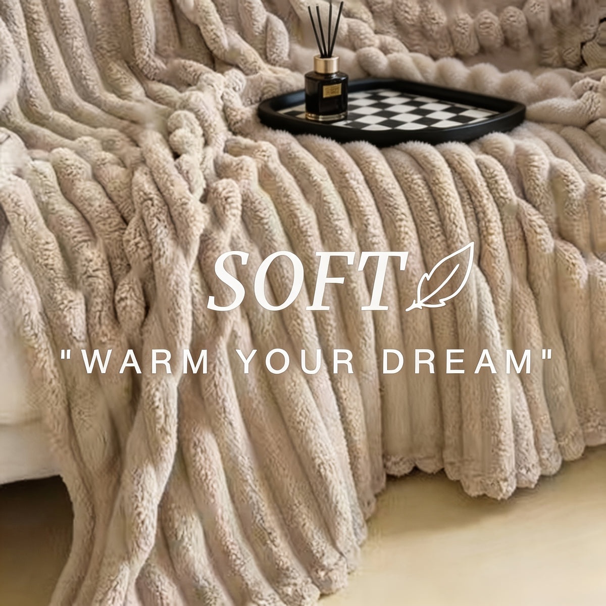 1pc of High-quality Milk Striped Blanket, Throw Blanket, Soft, Warm, and Cozy, Suitable for Sofas, Beds, Offices, Travel, Hiking, Fishing, Etc. Multi-functional and Suitable for All Seasons - Christmas Gift