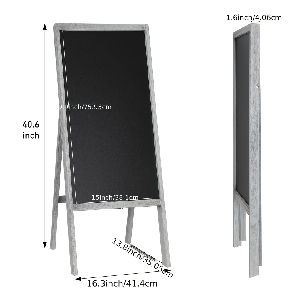 Chalkboard, A-Frame Sidewalk Chalkboard Sign, Rustic Menu Display for Restaurant
