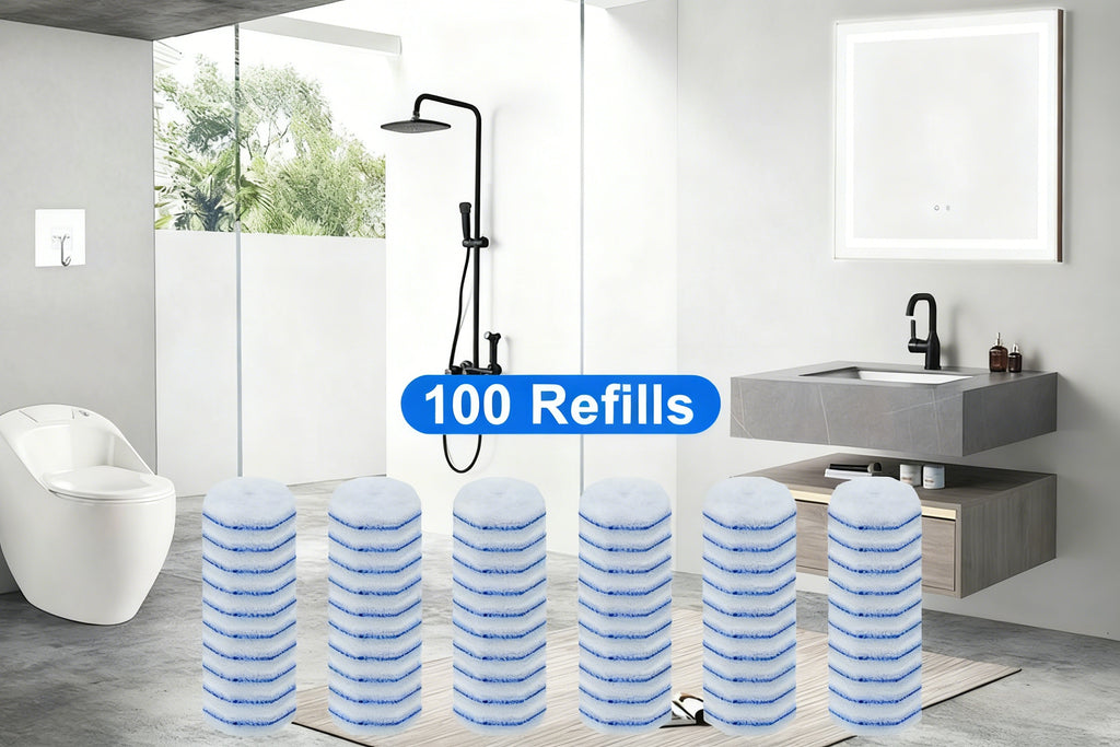 39/49/99 Pack Toilet Wand Refills Disposable Toilet Brush Replacement Heads with Upgraded Fiber Bristles, with Clorax Toilet Brush Replacement Systems, Handle Not Include