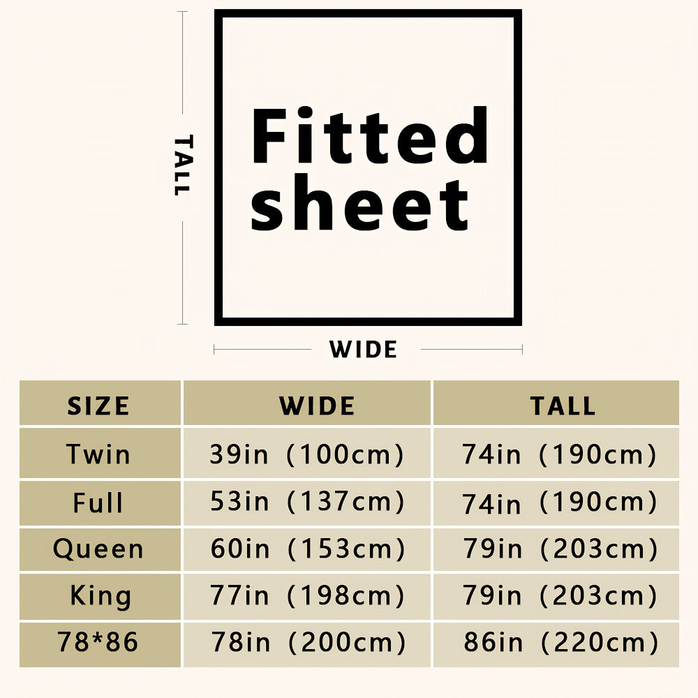 3pcs Soft Comfortable Bed Sheets Mattress Cover | Include 2 Pillowcases, Layered Fitted Sheet with Solid Color Bedding Design, Ideal for Bedroom, Guest Room, and Hotel Mattress Protection