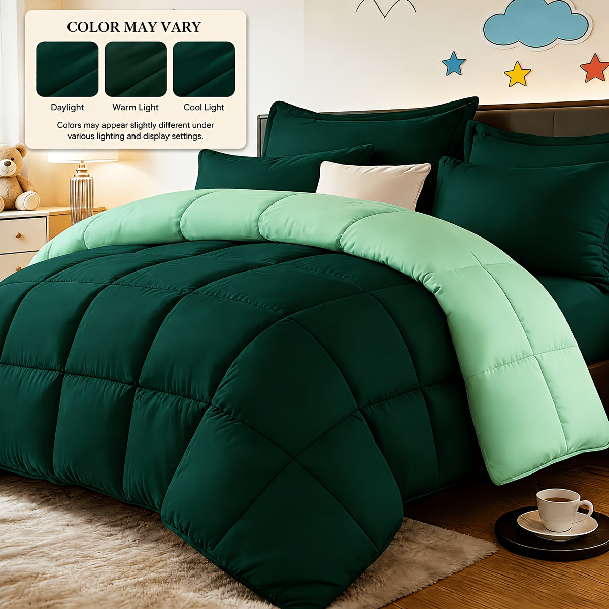 2/3pcs Red And Black bedding with All-Season Comforter, Available in Standard Double/King Double/Super King Sizes. Includes 1 Comforter And 1/2 Pillowcases, Suitable for Kids' Rooms, School Dormitories, Apartments