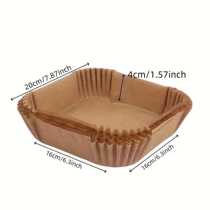 125/250 Count Air Fryer Paper Liners, Disposable Microwave Air Fryer Liners, Non-Stick Air Fryer Liners, Square Bleach-Free (8 Inches), Suitable for 5-8QT Air Fryers, Baking Microwave, Air Fryer Accessories