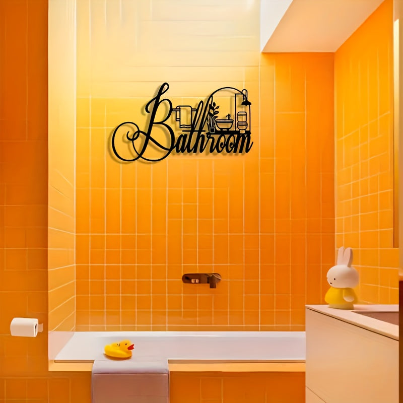 Bathroom Decorative Wall Art Metal Letter Signs, Suitable For Home Bathroom Decoration And Farmhouse Bathroom Decoration. Funny Bathroom Sign Wall Decoration For Bathroom Decoration.