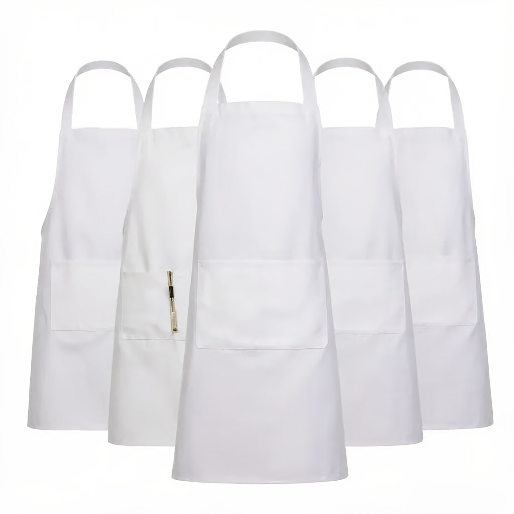 Adult Easy Purple Apron Wholesale- Unisex Chef Apron with 2 Pockets, Durable Polyester Canvas Material Suitable for Cooking, Baking, Restaurant, And Handicraft Making| Easy Cleaning Design