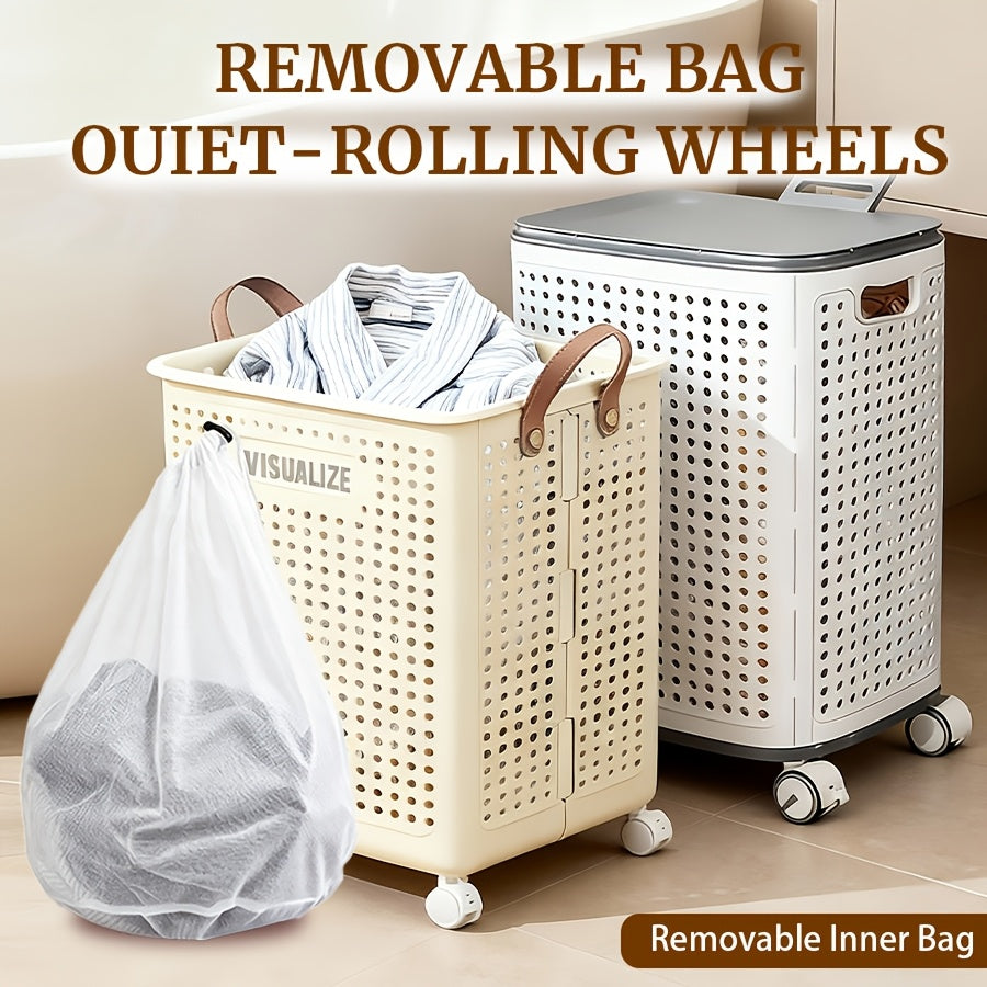 Foldable Laundry Hamper with Wheels - Multi-Size Dirty Clothes Basket for Laundry, Ironing, And Storage - Versatile Organizer for Dorms, Bathrooms, Bedrooms, Rvs, And Homes - Practical And Decorative Gift for Any Occasion