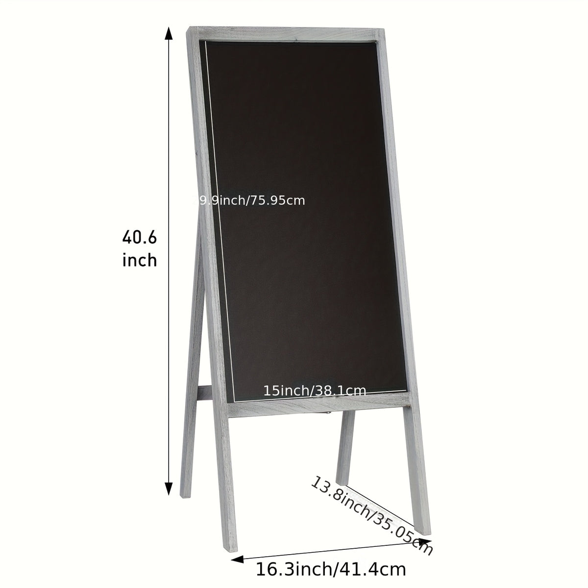Sidewalk Chalkboard Sign, Rustic Solid Wood A-Frame Folding Menu Display for Restaurants, Cafes, Weddings, Parties and Home Messages