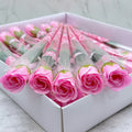 Scented Artificial Rose Bouquet, 20 Piece Plastic Flowers in Pink, Purple or Random Color for Home Decor, Wedding Arrangements and Valentine's Day Gifts