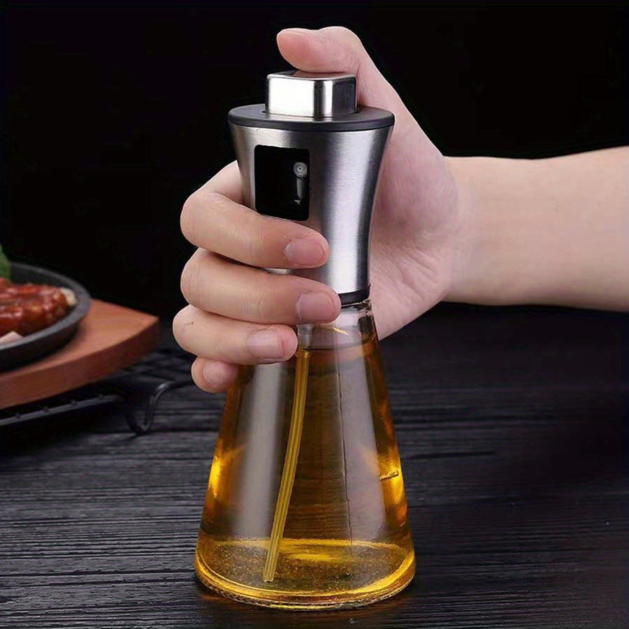 Oil Sprayer for Cooking - Stainless Steel Oil Spray Bottle, Pressurized Spray Glass Oil Spray Pot, Kitchen Olive Oil Cooking, Barbecue Restaurant Oil Spray Bottle, Christmas Essentials