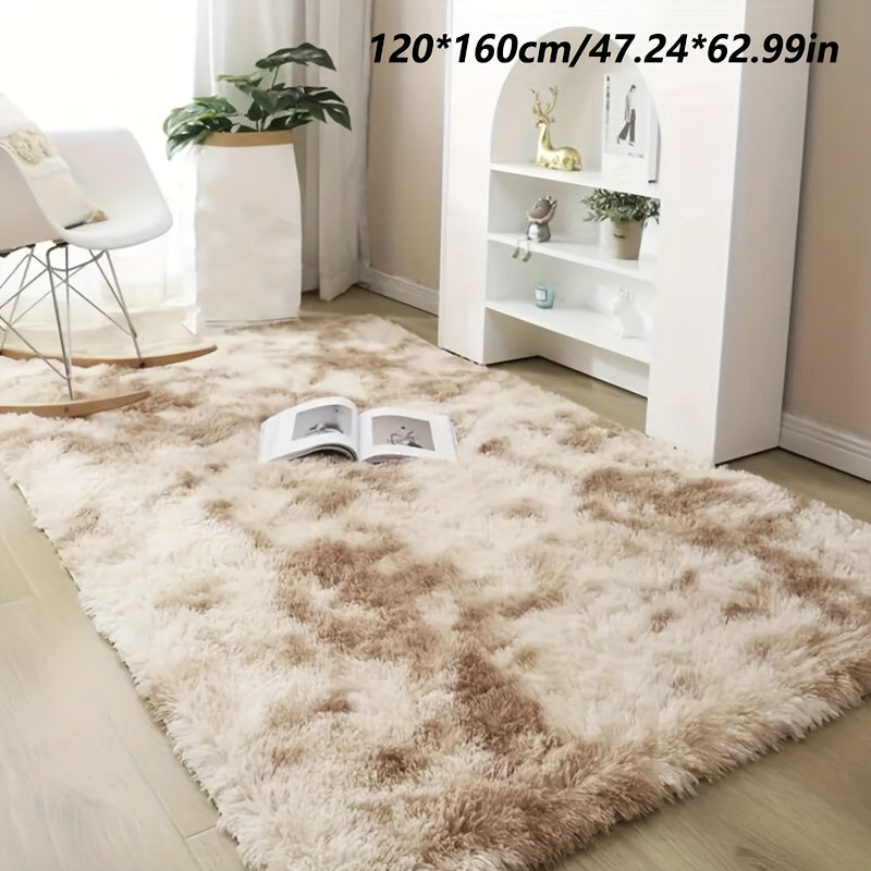 A Luxurious Square Tie-Dye Rug Made from Upgraded Soft Plush Fabric, Available in Various Colors. It Features a Non-Slip Backing, Is Absorbent And Durable, And Can Be Machine Washed, Making It Perfect for Living Rooms, Offices, Bedrooms, Home Decor