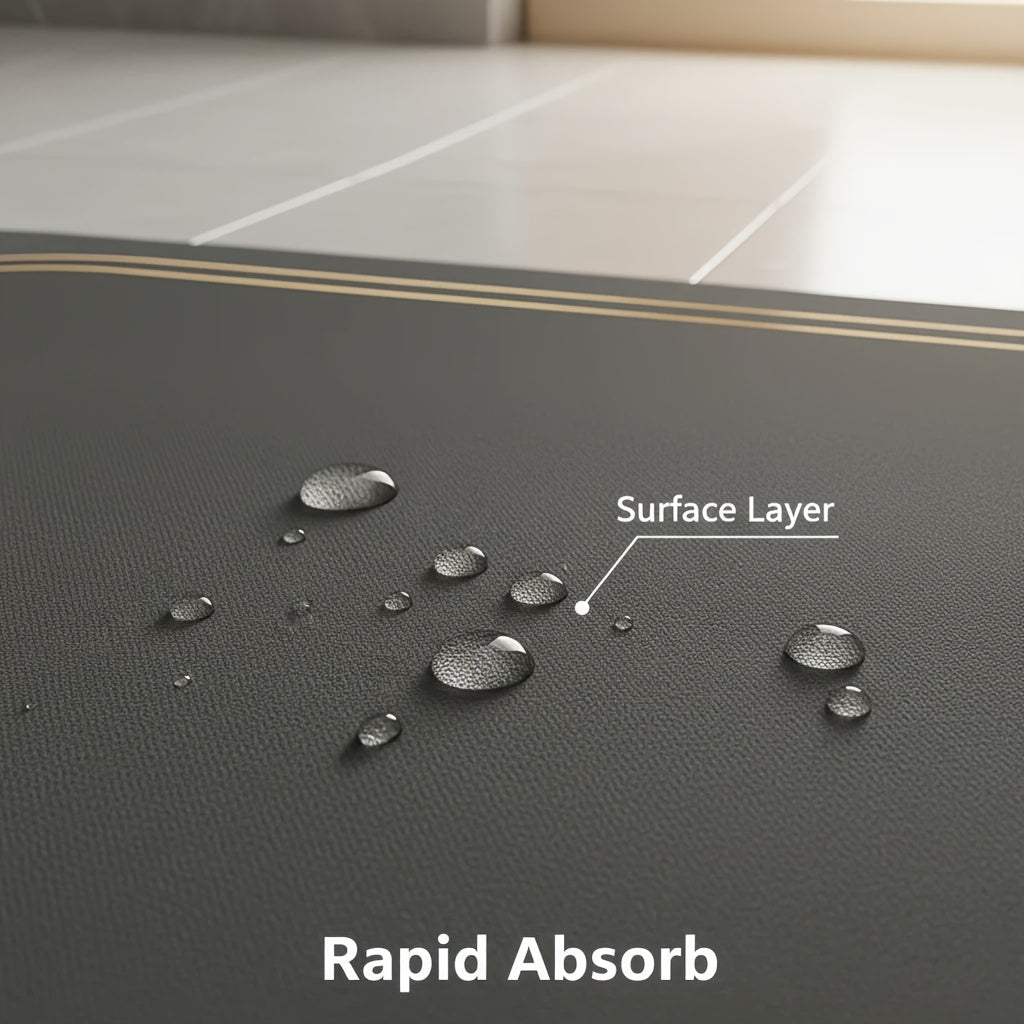 1pc Super Absorbent Floor Mat, Suitable For Bathroom Anti Slip Absorbent Floor Mat, Diatomaceous Earth Bath Mat, Quick Drying And Soft, Carpet Shower Bathtub Outdoor Door Mat, Home Decoration Spring And Summer Season Bathroom Floor Mat