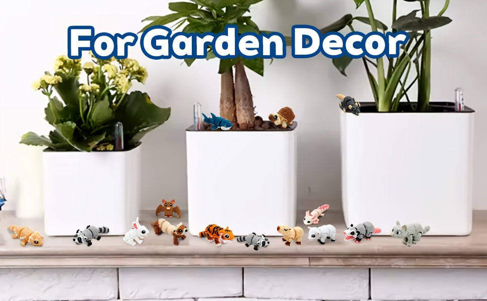 21pcs Mini 3D Printed Animal Statues - Movable Joints Realistic Collectible Figurines Set for Adults, Home Office Desk Decoration & Display(0.9-2.0inch)