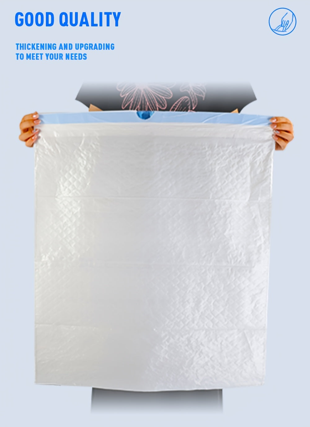 150 Bags Boxed Disposable Non Tear Garbage Bag Puncture Tear Resistant Trash Bags, 50 Bags/Roll 13 Gallon Capacity, ODOR ELIMINATORTECHNOLOGY Kitchen Drawstring Garbage Bags Fresh Clean Scent with Lemon Mint Scent, EASY to USEDRAWSTRINGS MORE DURABLE