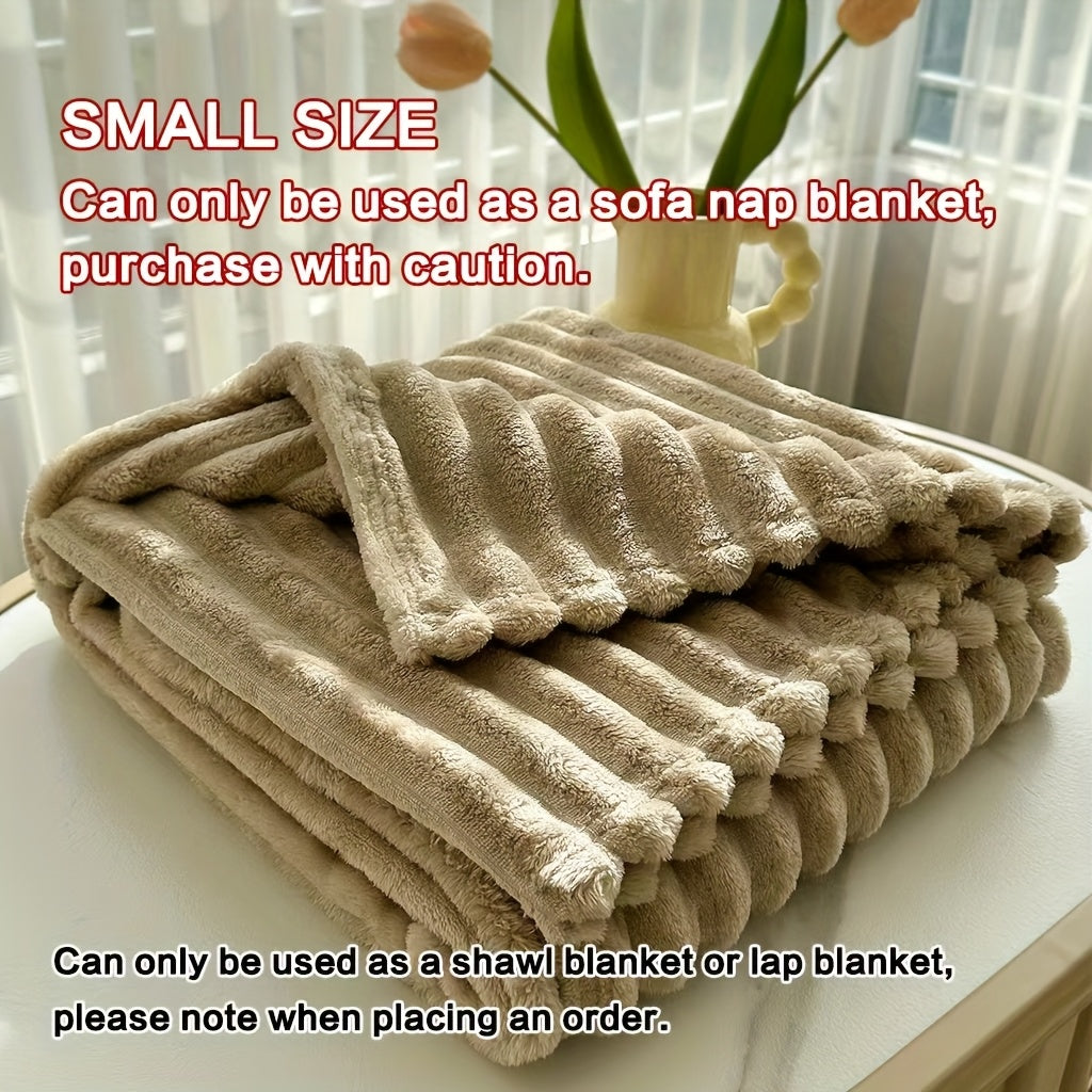 Ultra-Soft Thick Fleece Blanket | Multi-Color, 3D Faux Rabbit Fur, Double-Sided, Ideal for All Seasons, Home, Office, Travel, Camping, Gift for All Occasions