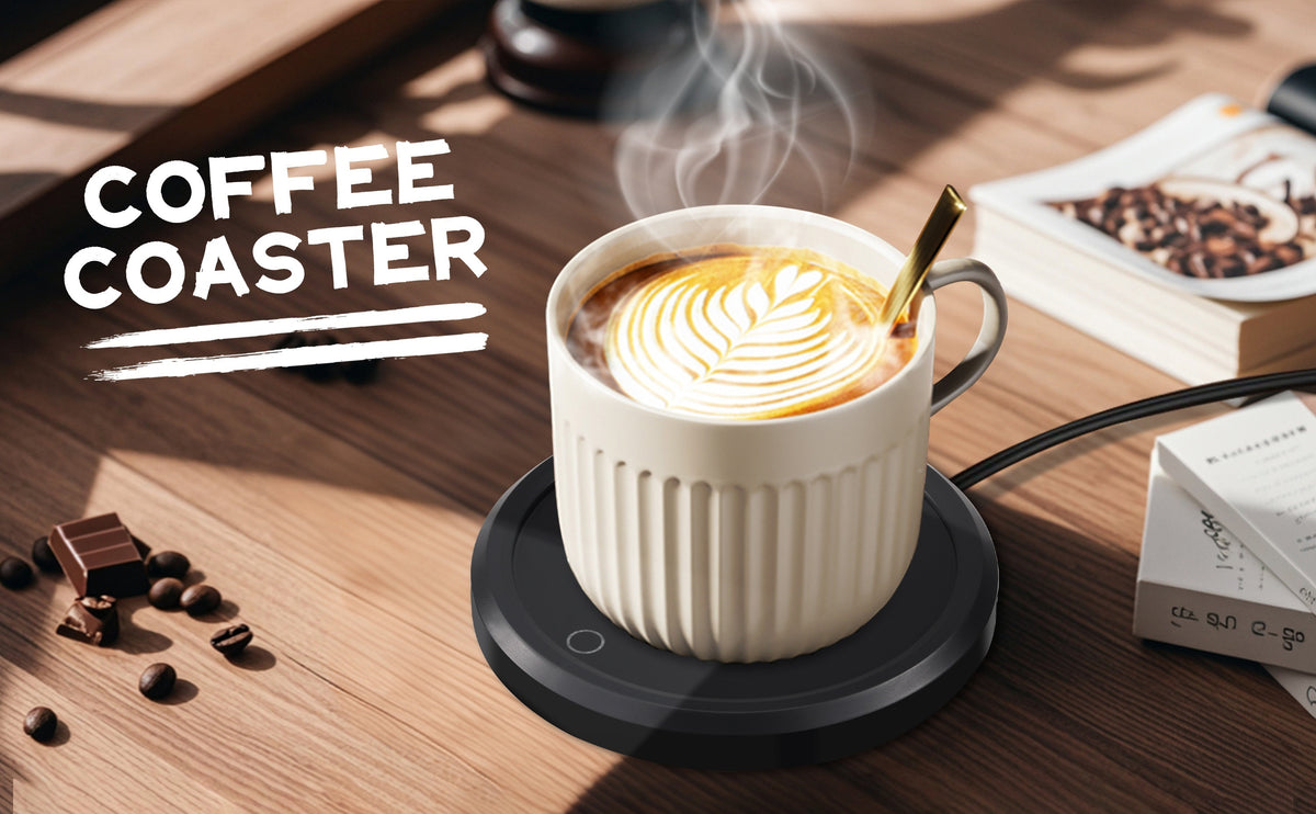 LALAYUAN Electric Mug Warmer, Fast Heating Coffee Cup Warmer with Temperature Control, 110V US Plug, Plug Powered Beverage Heater, with Desk, for Coffee Lovers, Coffee, Milk, Tea, Candle Wax Gift