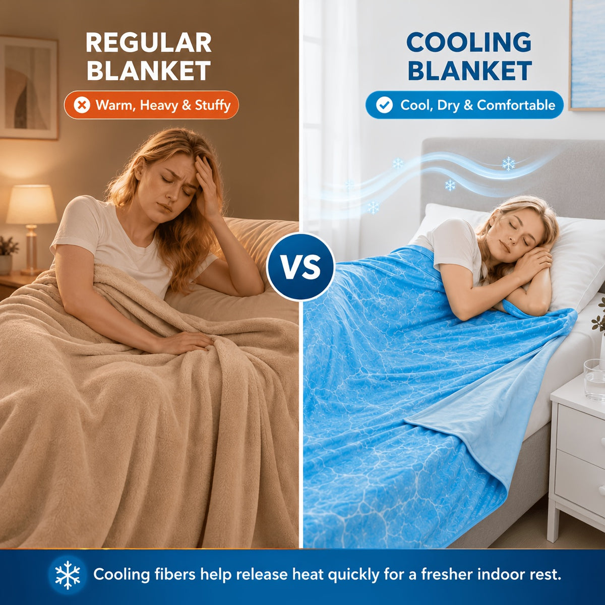 Cooling Blanket for Hot Sleepers, Lightweight Breathable Summer Blanket, Soft Cool-Touch Fabric, Machine Washable Bed & Sofa Blanket for Bedroom, Guest Room, Home Office, Travel And Everyday Indoor Use