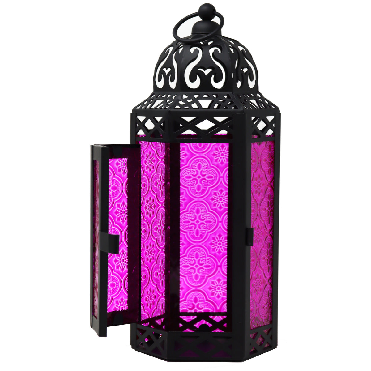 Decorative Moroccan Candle Lantern Holder, Medium, 10.5" Tall