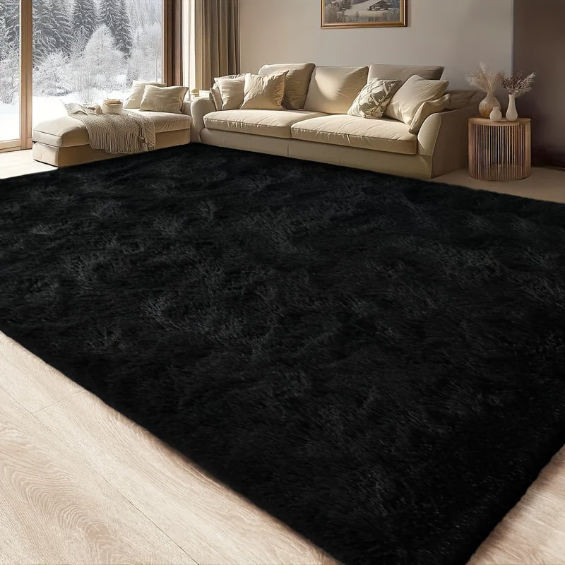 Fluffy Bedroom Carpet Shaggy Fuzzy Grey Soft Rugs for Bedroom Plush Rug Thick Area Rugs for Living Room Cute Room Decor