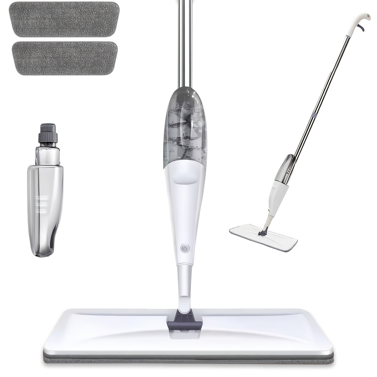 This Multifunctional Microfiber Spray Mop Comes with Replaceable Mop Pads, Making It Ideal for Both Wet And Dry Cleaning on Hardwood, Laminate, Tile, And Ceramic Surfaces. It'S Perfect for Use in Kitchens, Bathrooms, And Living Rooms