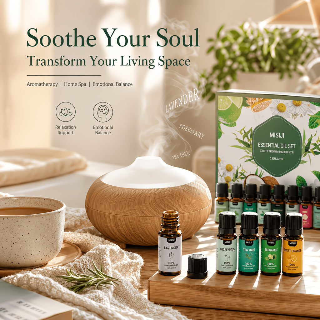 6/10/20pcs Essential Oils Set-Essential Oils for Diffuser for Home, Air Freshening Diffuser Oils Scents For, Laundry, Candle, Humidifiers 6/10/20 × 0.34oz. Ideal Valentines Day Gift for Women, Friends, Lover