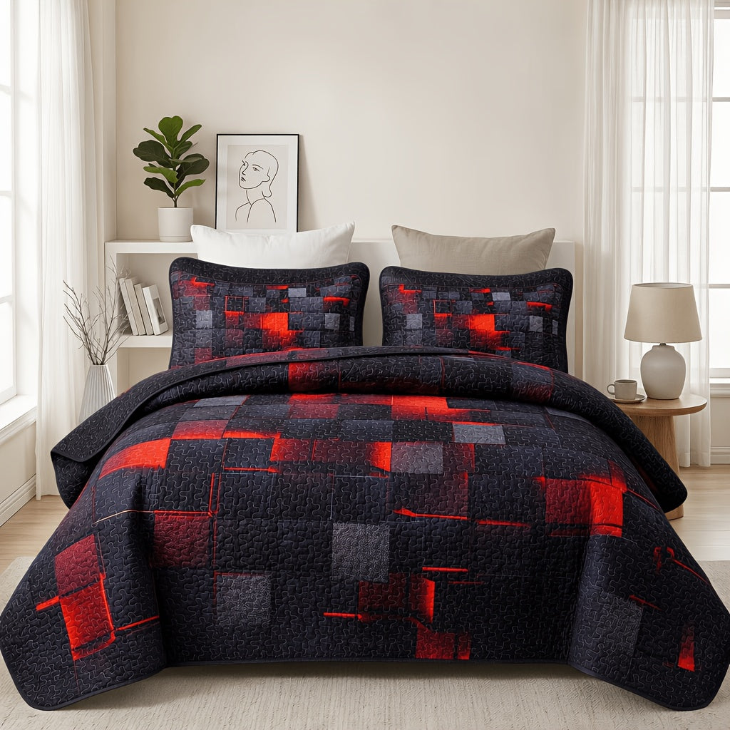 2/3pcs Quilt Cover Bedspread ( 1 Quilt+1 Or 2 Pillowcases), Soft And Skin-friendly, Hypoallergenic And Easy to Maintain, Machine Washable Without Deformation, Modern Minimalist Three-dimensional Coin Pattern, Next-day Delivery.