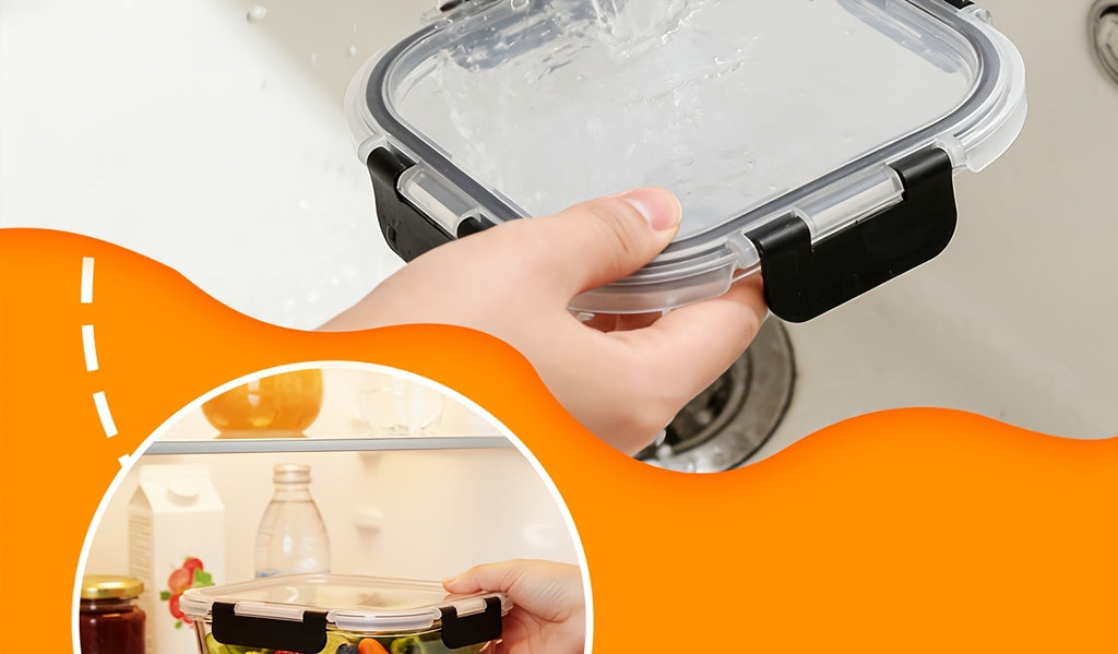 24pcs Glass Food Storage Containers with Lids, Meal Prep, Pantry Kitchen Storage Containers for Lunch, Leak Proof, Airtight Glass Lunch Bento Boxes for Microwave, Oven, Freezer And Dishwashe(12Lids+12Containers)