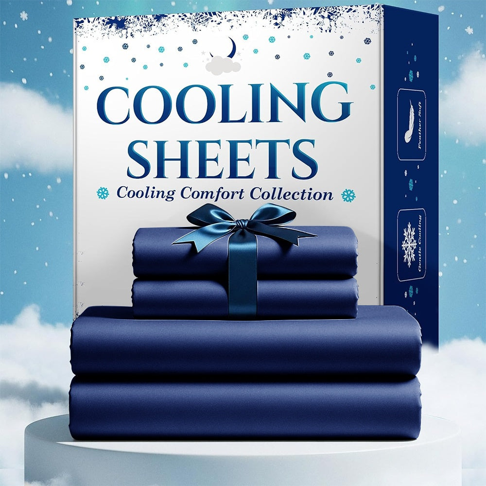3/4pcs Cooling Bamboo Bed Sheet Set, Kids 4000 TC Extra Deep Pocket 20 Inch Bed Sheet, Luxury Soft Hotel & Cooling Sheet Set for Hot Sleepers, Wrinkle And Shrink Resistant, Fitted Sheet And Flat Sheet And Pillowcases