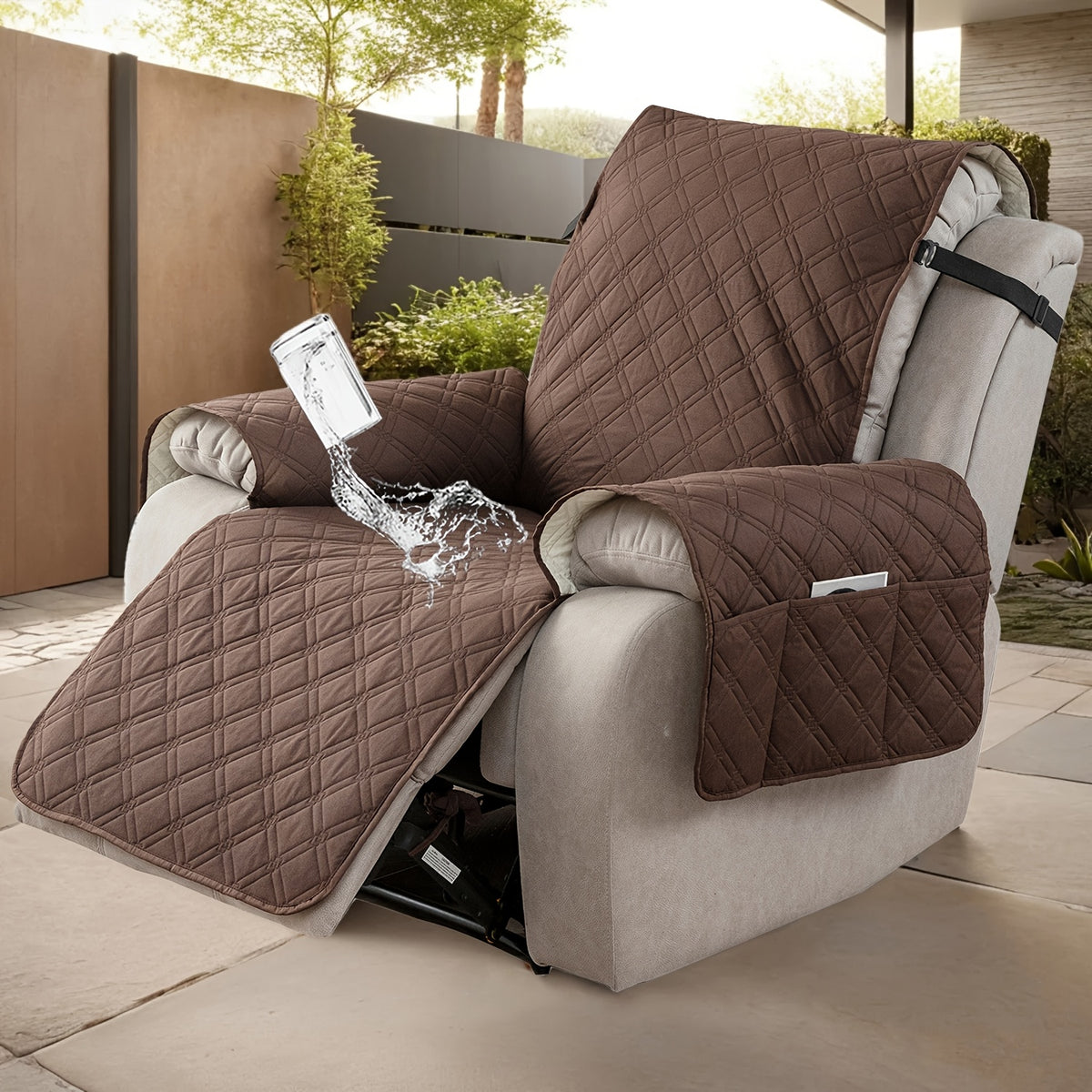 Multi-Functional 23-Inch Recliner Cover with Practical Pockets - Easy to Install, Scratch-Resistant, Machine Washable, Suitable for Outdoor Use And Pet Protection, Easter Decoration