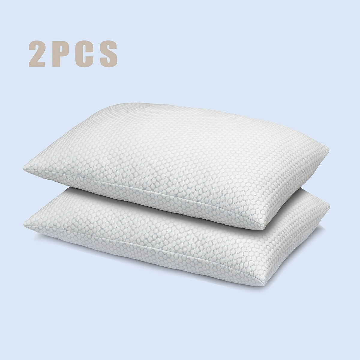 2/4pcs, Firm Supportive Sleep Pillow, Hotel-Grade Cool-to-the-Touch Feel, Filled with Premium Soft Fiber, Suitable for Back, Stomach, Or Side Sleeping Positions, Ideal Sleep Solution, Valentine's Day Gift, Presidents' Day