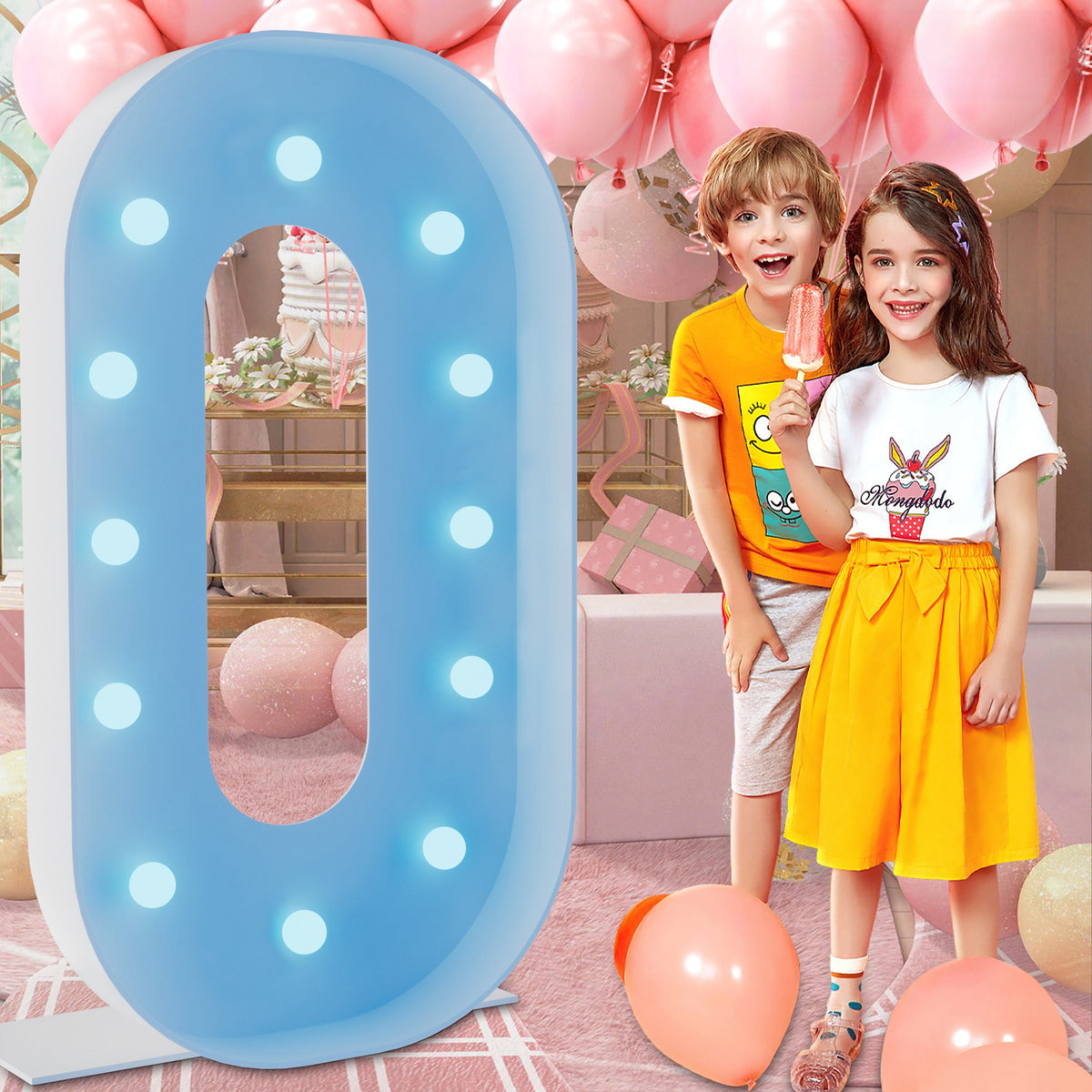 Marquee Numbers 4 feet tall 0-9 20 & 24 11 Colors & 3 flash modes