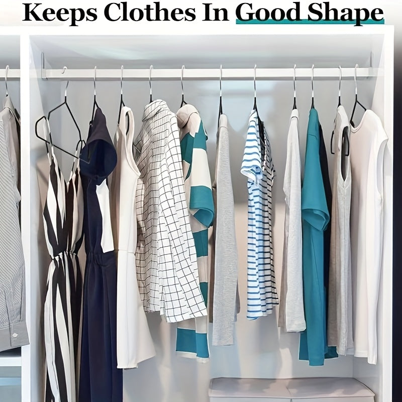100pcs/50pcs/30pcs, High Manganese Steel Coated Non-slip Hangers, Thickened And Reinforced, Upgraded Weight Capacity, Waterproof And Rust-proof, for Home Use, Commercial Use, Closet Organization And Storage, Coat Hangers, Suit Hangers, Space-saving
