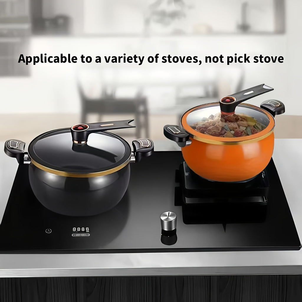Cast Iron Dutch Oven Pot, Enameled Pot with a Lid, Ideal for Braising, Roasting, Baking, Soups, Stews - Home & Professional Kitchens, Heavy-Duty & Nonstick, Oven Safe Up to 500° F, Dual Handles, Works On All Stovetops-Enamel Pot