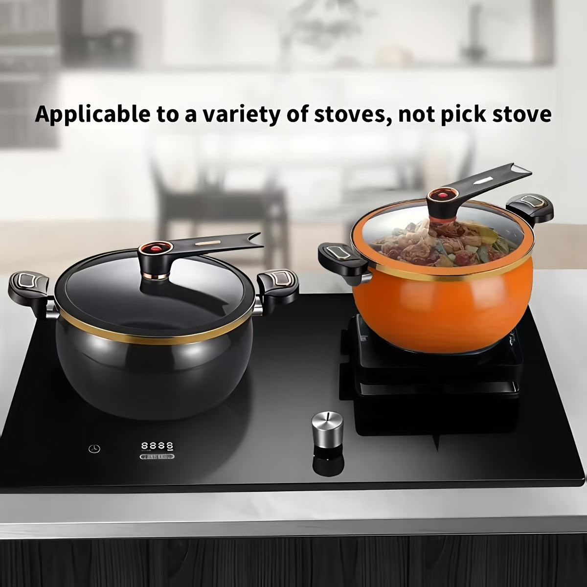 Cast Iron Dutch Oven Pot, Enameled Pot with a Lid, Ideal for Braising, Roasting, Baking, Soups, Stews - Home & Professional Kitchens, Heavy-Duty & Nonstick, Oven Safe Up to 500° F, Dual Handles, Works On All Stovetops-Enamel Pot