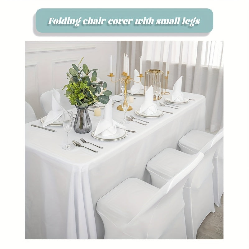 10/30/50/100pcs High-Quality Spandex Folding Chair Covers - Wedding Decorations Essential - Wedding Stuff, Perfect For Party Supplies, Birthday, Camping & Halloween Decor