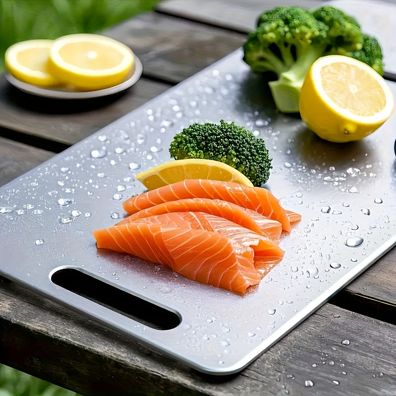 2026 Titanium Cutting Board for Kitchen, Premium Cutting Board, New Upgrade 100% Pure Titanium Cutting Boards for Kitchen, Large Cutting Board(14"Lx10"W), Double Sided Durable Metal Cutting Board