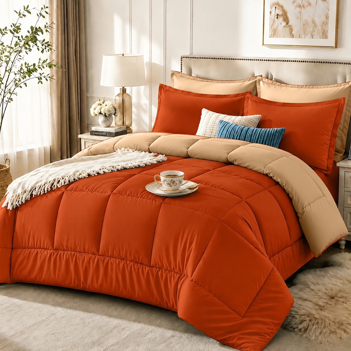 2/3pcs Summer Comforter-Double-Sided Tech Fabric, Large & Extra-Large Bed Bedding Sets, Lightweight Comforter-Soft Breathable For Hot Sleepers&Night Sweats-Elegant Bedroom For Couples & Solo Users, 1Comforter, 1/2Pillowcase, Random Color