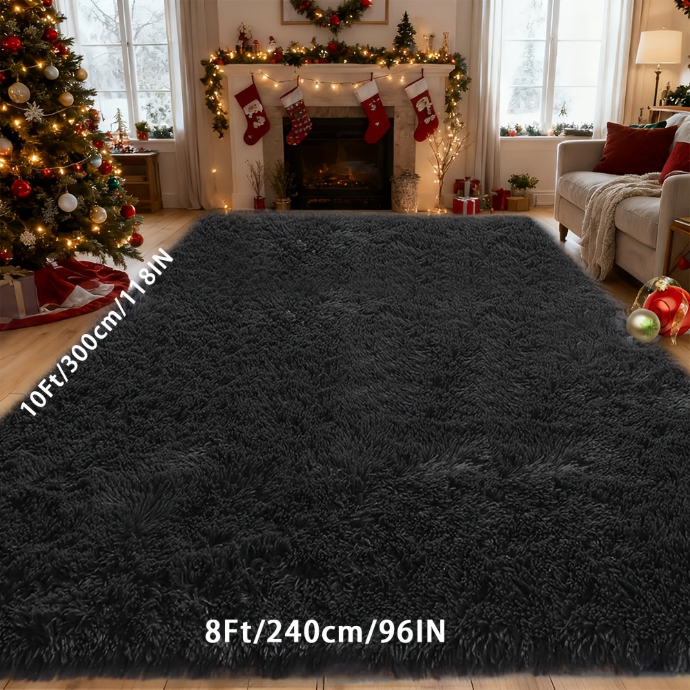 A Super Soft Thick Plush Carpet, Fluffy And Soft, Suitable for Bedroom Indoor Carpet, Non-Slip Soft Machine Washable Carpet,Ideal for Bedroom, Living Room,Study, Dorm,,Home Decor, Christmas Gift, Christmas Decor