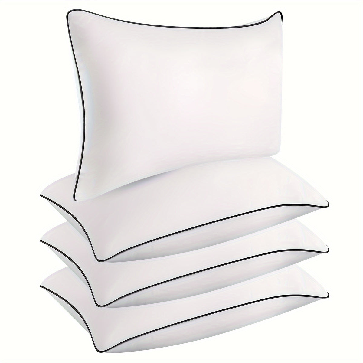 2/4pcs, Firm Supportive Sleep Pillow, Hotel-Grade Cool-to-the-Touch Feel, Filled with Premium Soft Fiber, Suitable for Back, Stomach, Or Side Sleeping Positions, Ideal Sleep Solution, Valentine's Day Gift, Presidents' Day