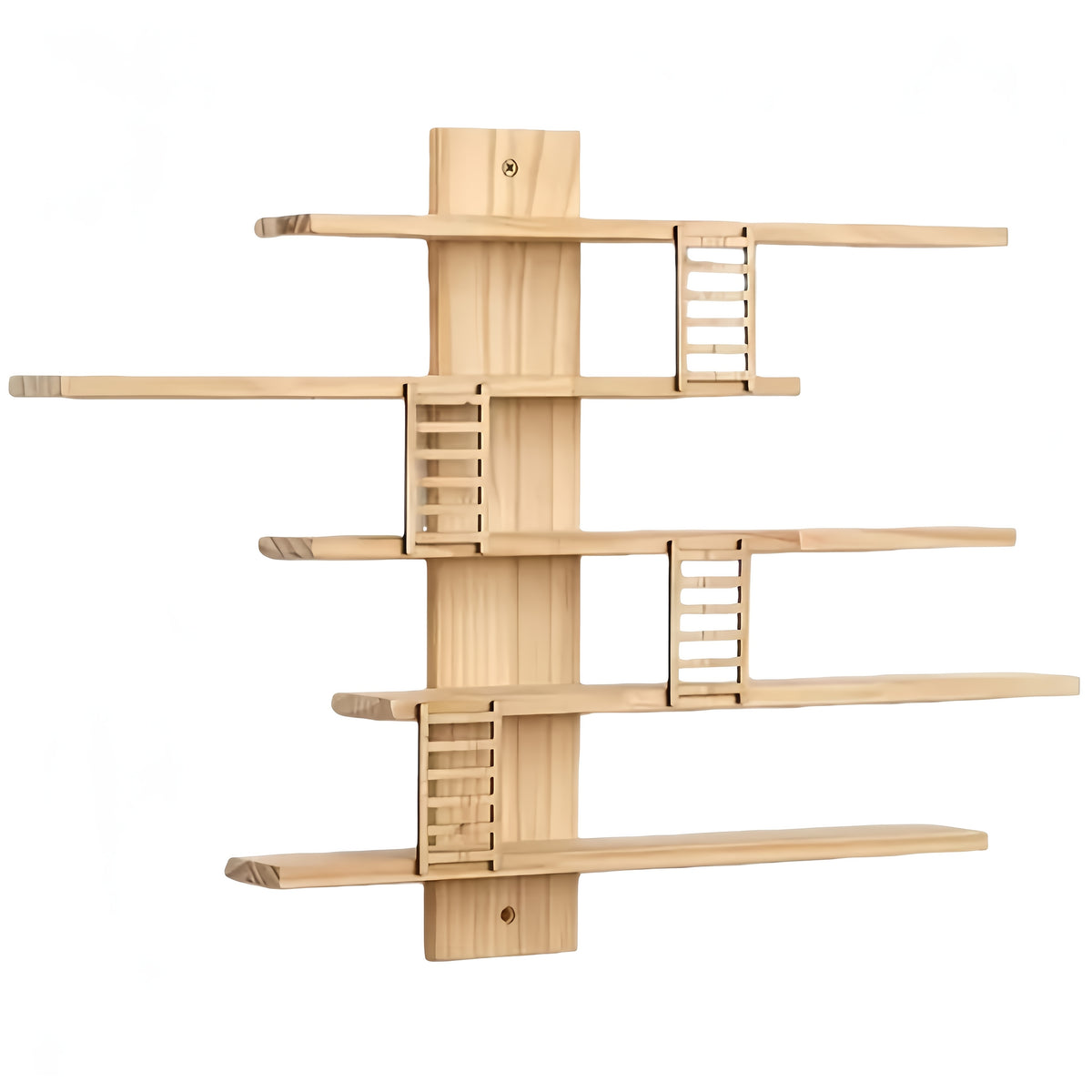 5-Tier Adjustable Wall-Mounted Floating Display Shelves, Fiberboard Modern Decorative Storage Rack, Multifunctional Home And Office Shelving Unit for Action Figures, Building Blocks, Collectibles, Dolls, Statues, Perfect Holiday Gift