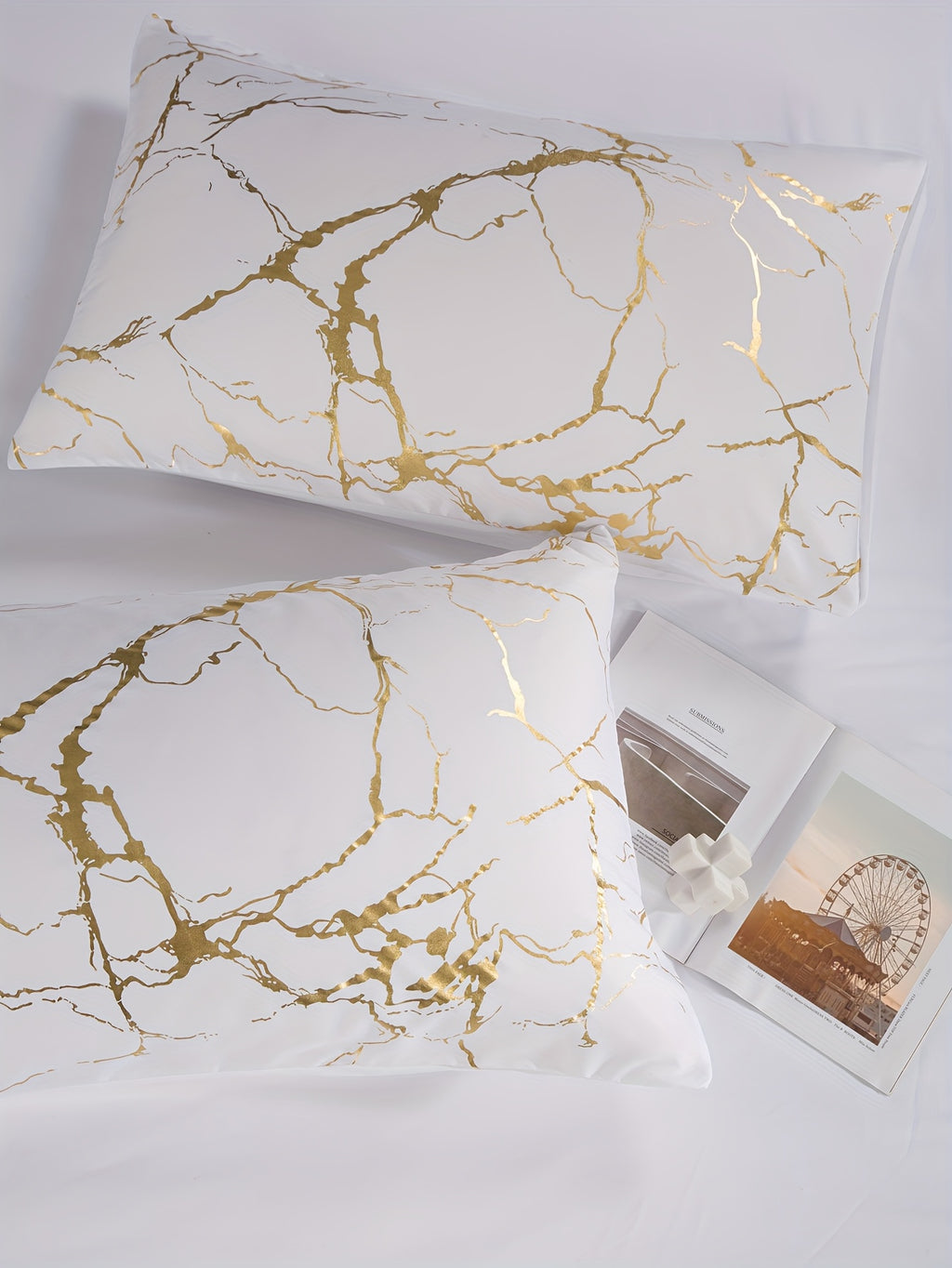 3pcs High-Grade Super Soft Breathable Bronzing Texture Duvet Cover Set (1 Duvet Cover+2 Pillowcases Without Pillow Core), at Home Dormitory All-Season